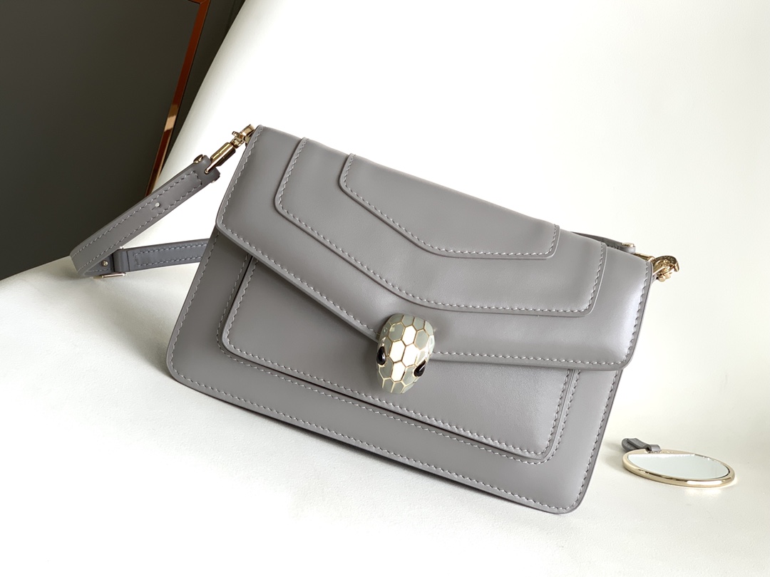 Bvlgari Serpenti Forever East-west Shoulder Bag Grey